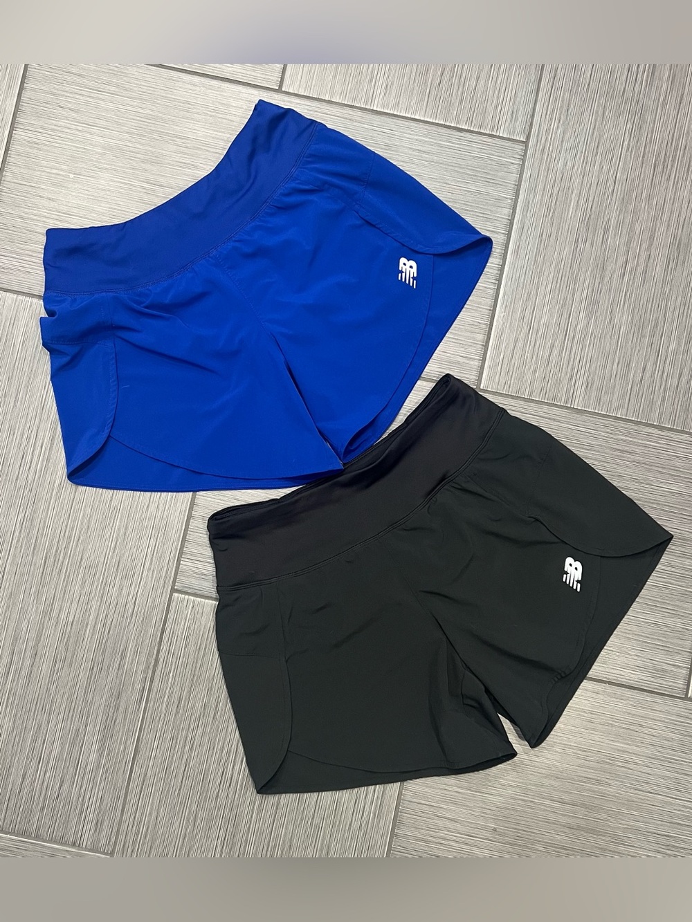 New Balance Women's Athletic Shorts Set - Royal Blue & Black